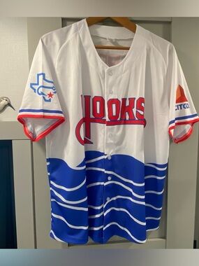 Corpus Christi Hooks Correa Baseball Jersey - White, Royal Blue & Red